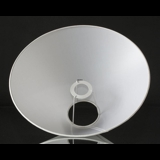 Round lampshade low model height 18 cm, white chintz fabric Ø40mm socket