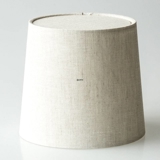 Round cylindrical lampshade height 18 cm, white beige fabric