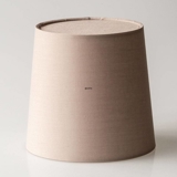 Round cylindrical lampshade height 18 cm, light brown cotton fabric