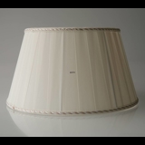 Round cylindrical lampshade 18 cm, off white with ribbon