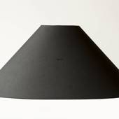 Rund lampeskærm lav model 19 cm, sort chintz stof, (passer til Holmegaard s...