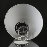 Rund lampeskærm høj model 19 cm i højden, hvid chintz stof, (evt. Holmegaard Apoteker lampe, mini nr. 4363273)