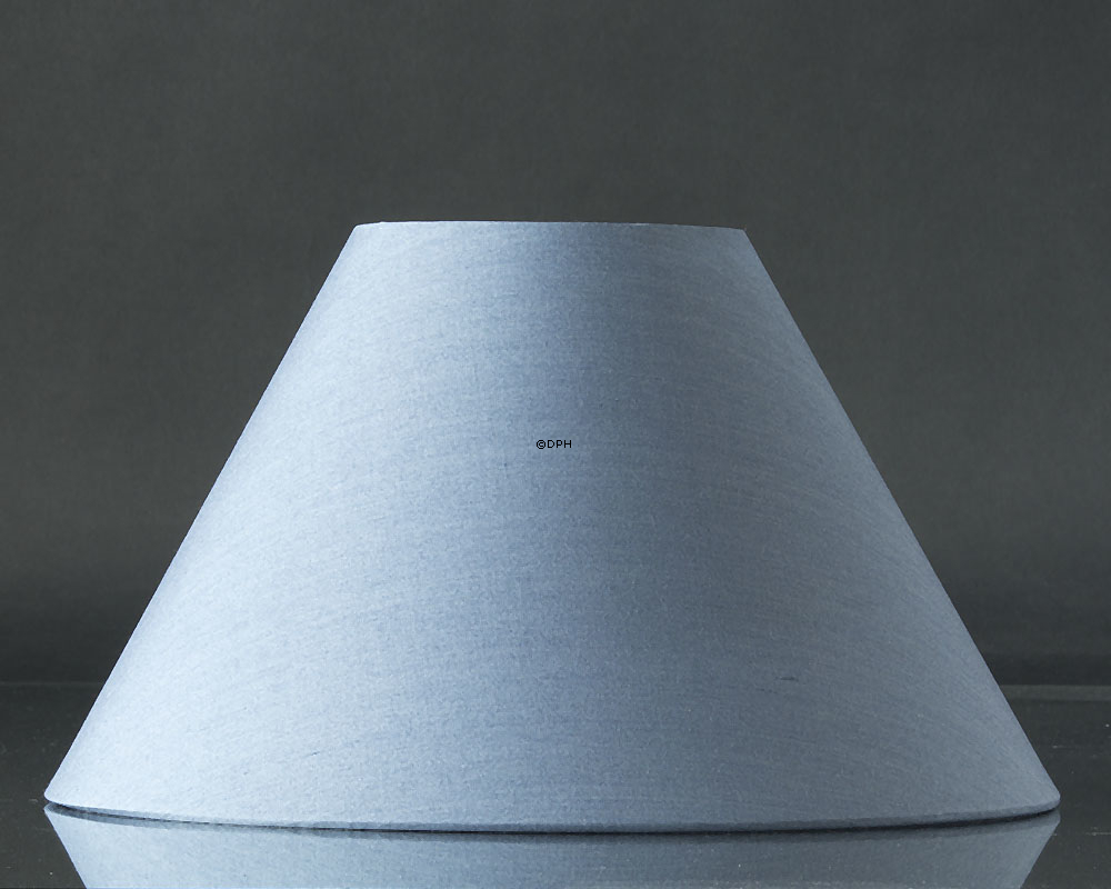 Rund lampeskærm høj model 19 cm i højden, blå chintz stof