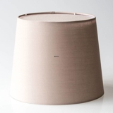 Rund cylinderformet lampeskærm 19 cm i højden, lys brun bomuld stof