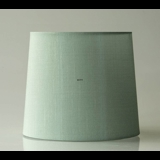 Round cylindrical lampshade height 20 cm, light green coloured silk fabric