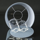 Rund cylinderformet lampeskærm 20 cm i højden, lys blå silke stof