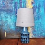 Round cylindrical lampshade height 20 cm, grey cotton fabric