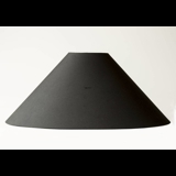 Rund lampeskærm lav model 21 cm, sort chintz stof