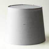 Round cylindrical lampshade height 21 cm, grey cotton fabric