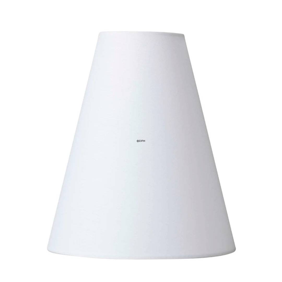 Hvid Rund lampeskærm til læselampe 22 cm i højden til E27 fatning med gevind og omløbsringe