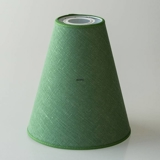 Green Round lampshade for reading lamps height 22 cm for E27 threaded socket with rings