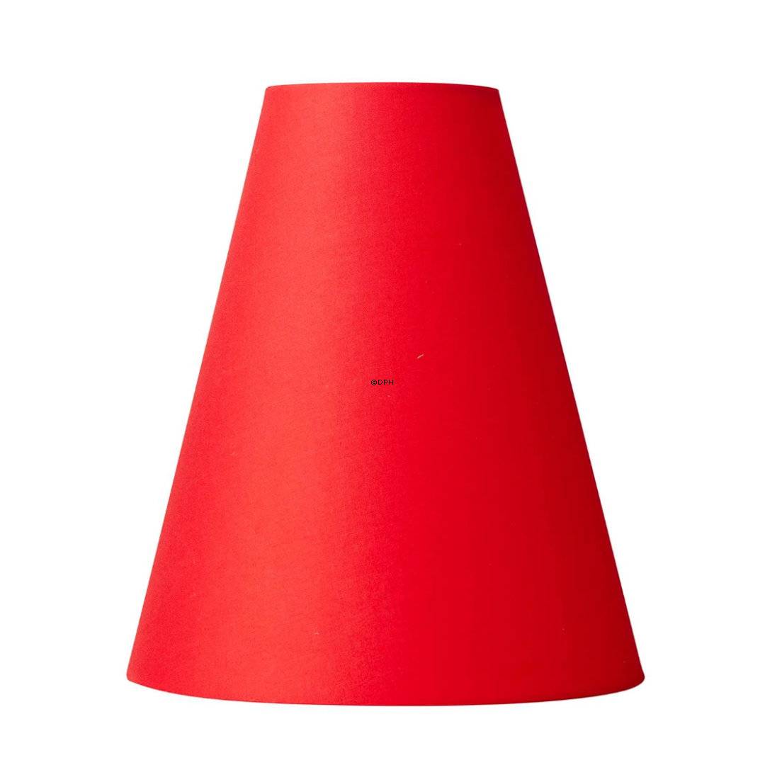 Rod Rund lampeskærm til læselampe 22 cm i højden til E27 fatning med gevind og omløbsringe