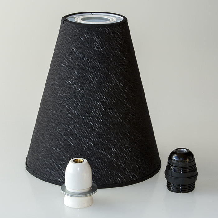 Turkis grøn Rund lampeskærm til læselampe 22 cm i højden til E27 fatning med gevind og omløbsringe