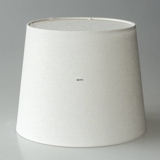 Round cylindrical lampshade height 22 cm, off white flax fabric