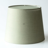 Round cylindrical lampshade height 22 cm, olive green cotton fabric