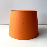 Rund cylinderformet lampeskærm 23 cm i højden, orange hørstof