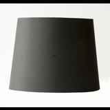 Rund cylinderformet lampeskærm 23 cm i højden, sort chintz stof