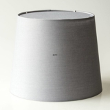 Round cylindrical lampshade height 23 cm, grey cotton fabric