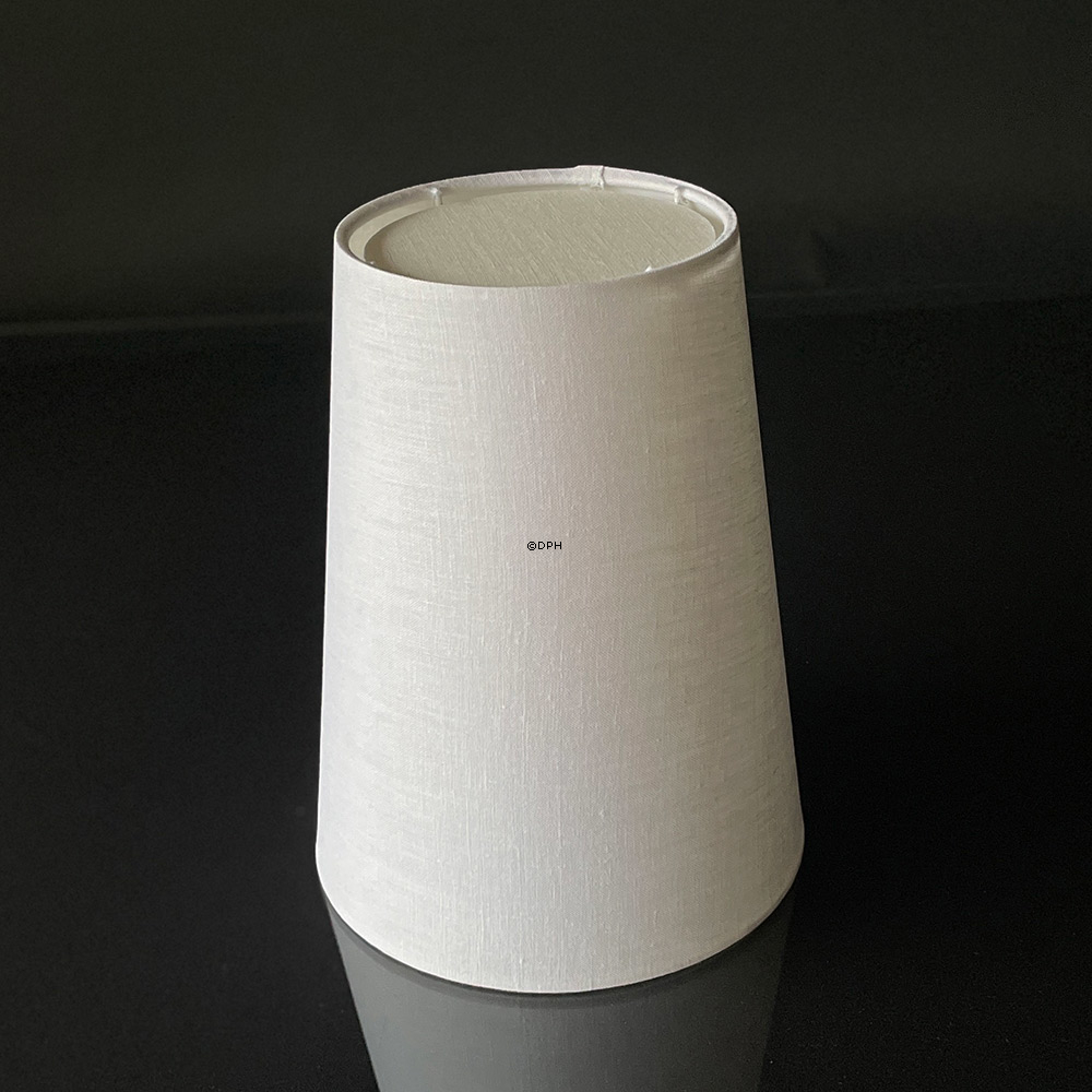 Rund, høj cylinderformet lampeskærm 24 cm i højden, off white hørstof