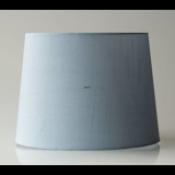 Rund cylinderformet lampeskærm 24 cm i højden, lys blå silke