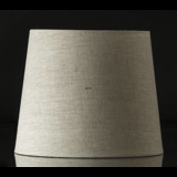 Round cylindrical lampshade height 24 cm, beige flax fabric