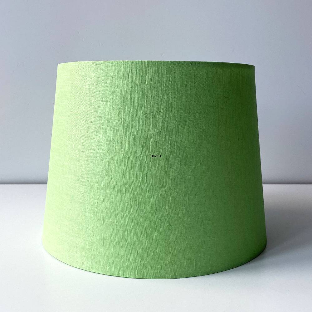 Rund cylinderformet lampeskærm 24 cm i højden, forårsgrøn hørstof