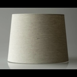 Round cylindrical lampshade height 26 cm, beige flax fabric