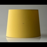 Rund cylinderformet lampeskærm 27 cm i højden, gul chintz stof