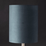 Round cylindrical lampshade height 28 cm, bluegreen fabric, WITHOUT lid