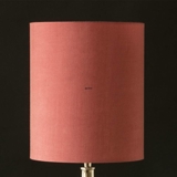 Round cylindrical lampshade, Coral Red fabric, WITHOUT lid
