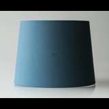 Rund cylinderformet lampeskærm 29 cm i højden, blå chintz stof