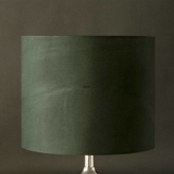 Round cylindrical lampshade, Dark Green fabric, WITHOUT lid