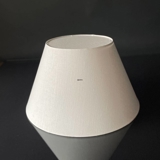 Round lampshade medium tall model height 32 cm, off white flax fabric