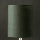 Round cylindrical lampshade, Dark Green fabric, WITHOUT lid