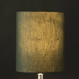 Round cylindrical lampshade, Dark Green fabric, WITHOUT lid