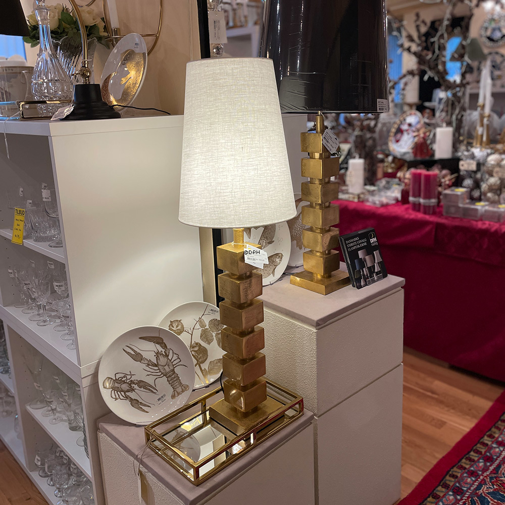 Rund, høj cylinderformet lampeskærm 35 cm i højden, off white hørstof