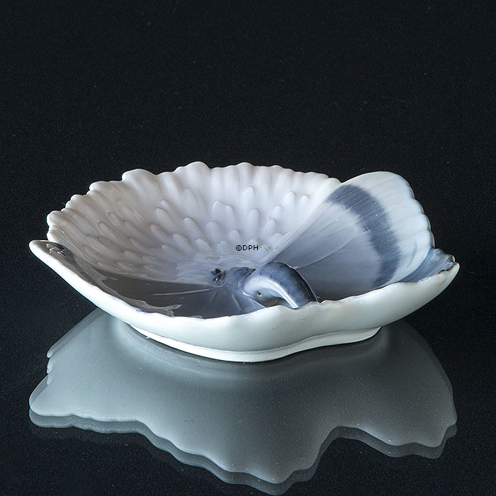 Art Nouveau skål med natsværmer Royal Copenhagen nr. 10-16 (Repareret proffessionelt)