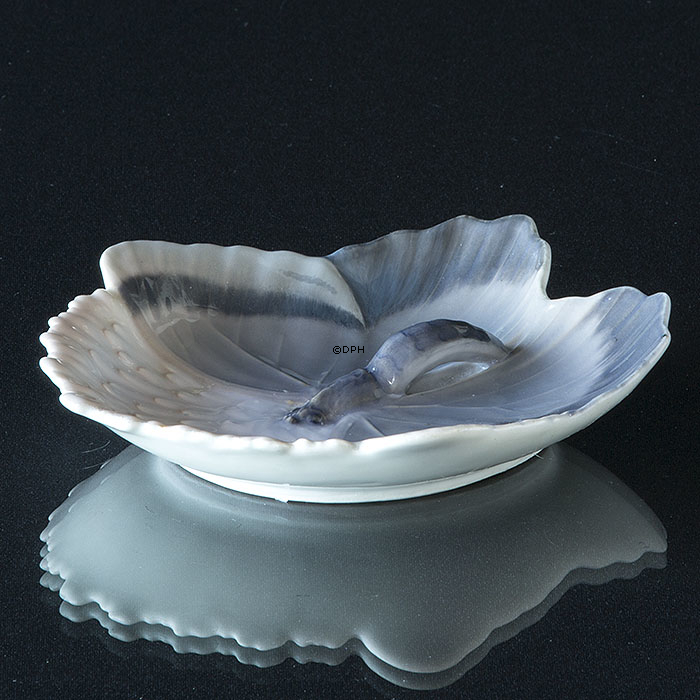 Art Nouveau skål med natsværmer Royal Copenhagen nr. 10-16 (Repareret proffessionelt)