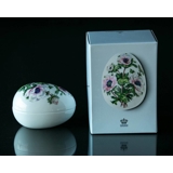 Liggende bonbonniere med fransk anemone, Royal Copenhagen påskeæg 2017 (uden original kasse)