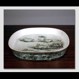 Faience bowl with Eiders by Nils Thorssen, Royal Copenhagen no. 1049-5304