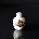 Mini Fajance vase med edderfugle, Nils Thorssen, Royal Copenhagen nr. 1068-5375