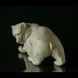 Polar Bear, walking while looking to the side, Royal Copenhagen figurine No. 107-122