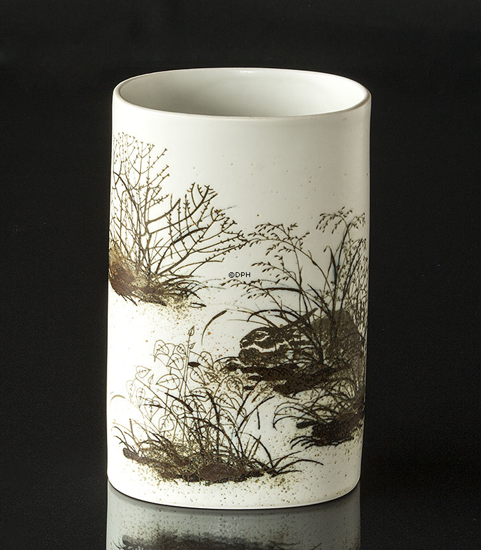 Diana Fajance vase med kanin, Royal Copenhagen nr. 1080-5406