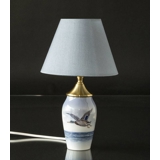 Round lampshade height 13 cm, light blue silk fabric