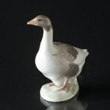 Goose with head up at attention, Royal Copenhagen bird figurine 1088