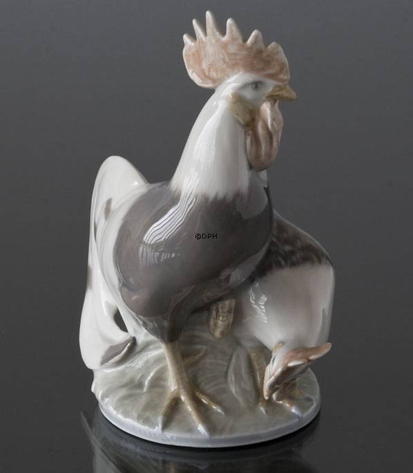 Hane og høne, Royal Copenhagen figur af fugle nr. 1094