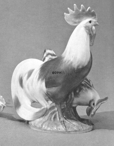 Hane og høne, Royal Copenhagen figur af fugle nr. 1094