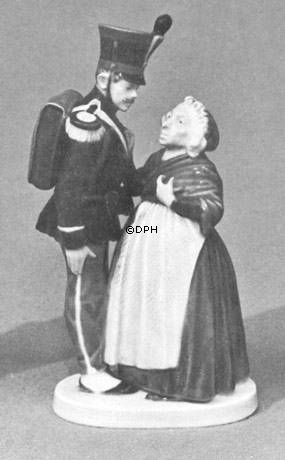 Soldaten og heksen fra fyrtøjet, Royal Copenhagen figur nr. 1112