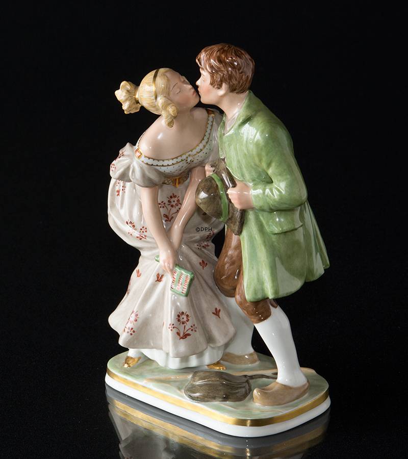 Prinsessen og Svinedrengen, overglasur, Royal Copenhagen figur nr. 1114