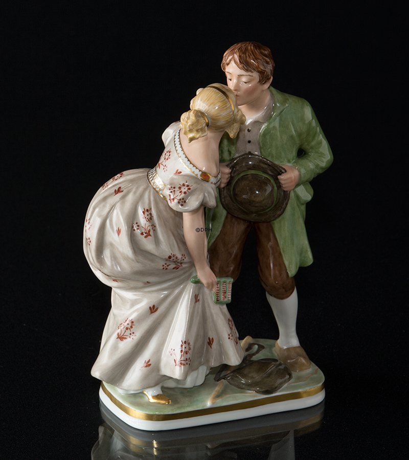 Prinsessen og Svinedrengen, overglasur, Royal Copenhagen figur nr. 1114